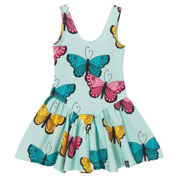 Blue Butterflies Ballerina Dress-KuKuKid-Modern Rascals