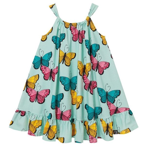 Blue Butterflies Bow Dress - 1 Left Size 2-4 years-KuKuKid-Modern Rascals