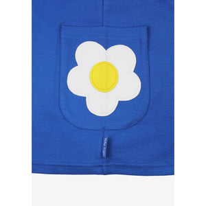 Blue Daisy Applique Long Sleeved Dress-Toby Tiger-Modern Rascals