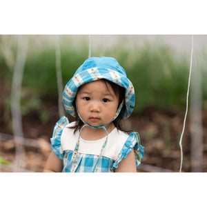 Blue Flowers Reversible Sunhat-Little Green Radicals-Modern Rascals