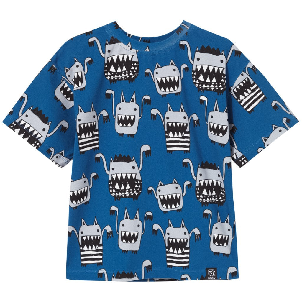 Blue Monsters T-Shirt - 1 Left Size 2-4 years-KuKuKid-Modern Rascals