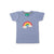 Blue Rainbow Print Short Sleeve T-Shirt - 1 Left Size 5-6 years-Little Green Radicals-Modern Rascals