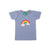 Blue Rainbow Print Short Sleeve T-Shirt-Little Green Radicals-Modern Rascals
