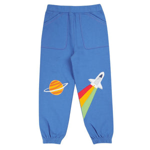 Blue Tang / Rocket Malpas Applique Joggers-Frugi-Modern Rascals