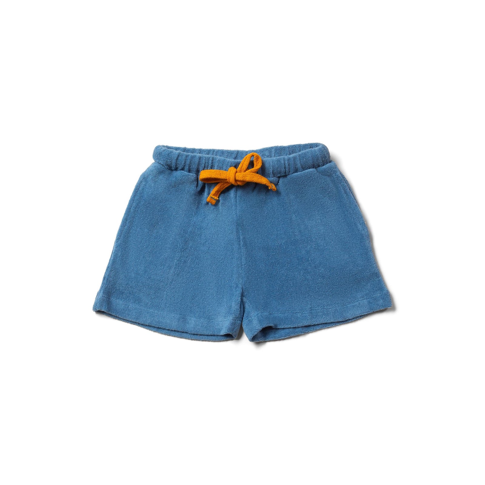 Blue Terry Shorts - 1 Left Size 4-5 years-Little Green Radicals-Modern Rascals