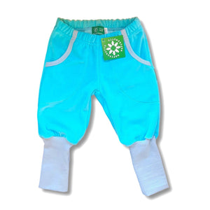 Blue Velour Pants With Long Rib - 1 Left Size 10-12 years-Naperonuttu-Modern Rascals