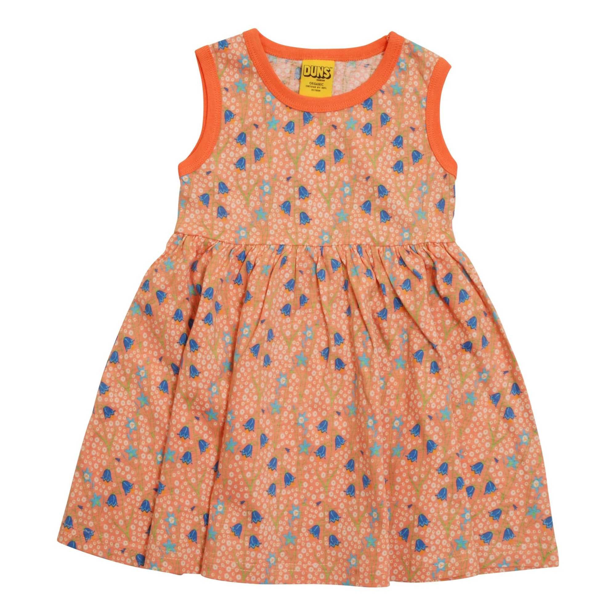 Bluebells - Peach Sleeveless Dress With Gathered Skirt in Single Jersey - 2 Left Size 9-10 years-Duns Sweden-Modern Rascals