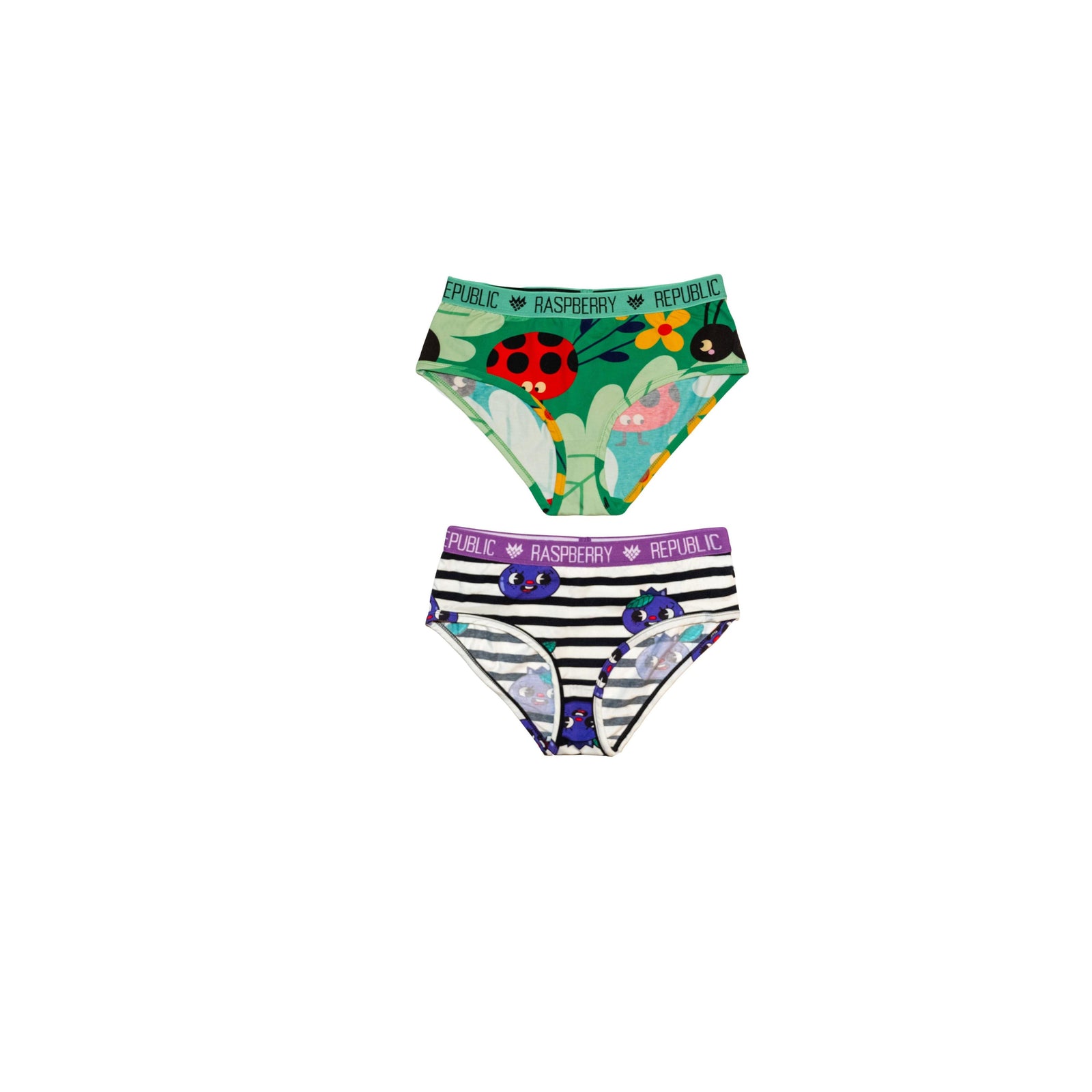 Blueberry Blast and Anthill Black Briefs - 2 Pack-Raspberry Republic-Modern Rascals