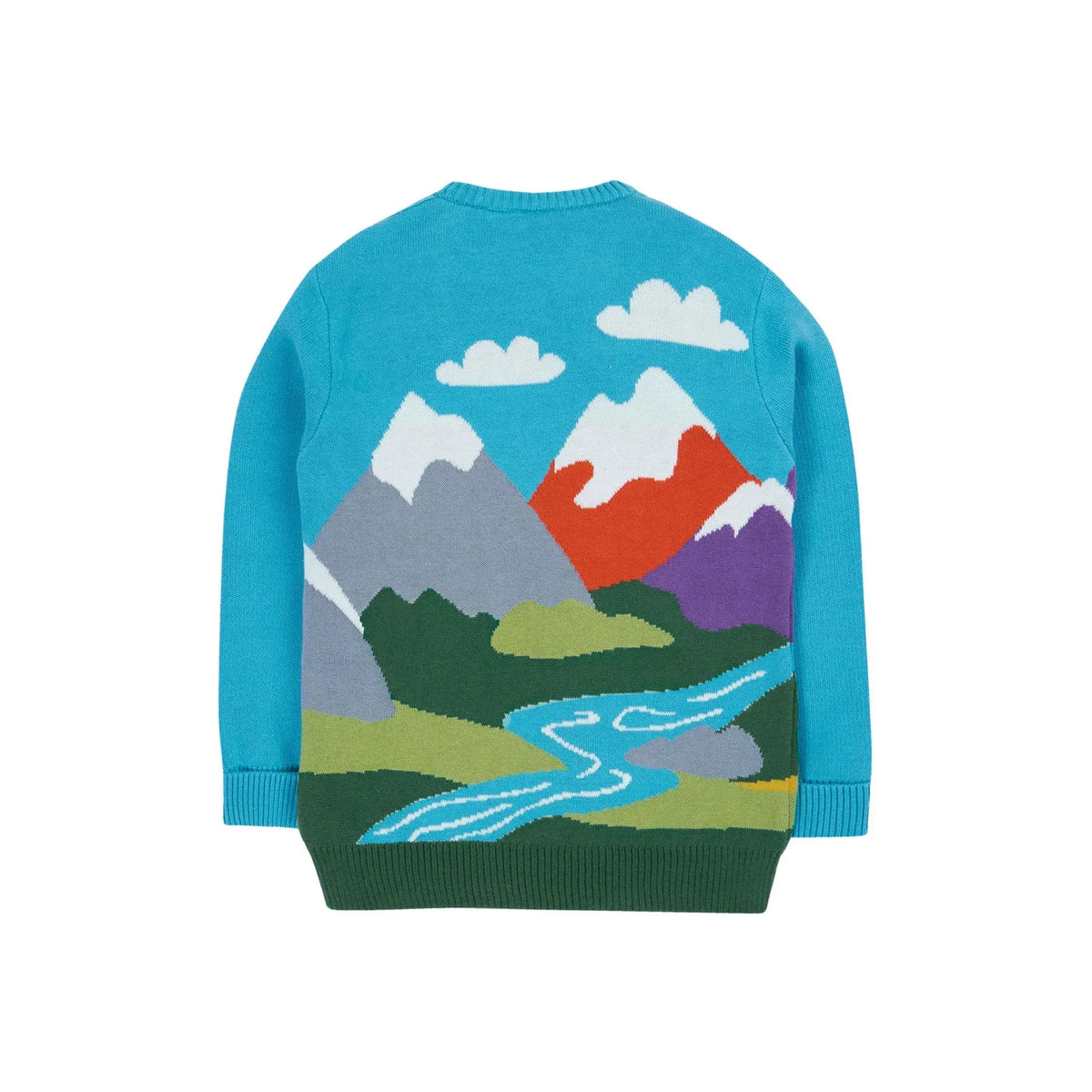 Blue/Mountain Scene Elwood Knitted Sweater - 2 Left Size 2-3 & 3-4 years-Frugi-Modern Rascals