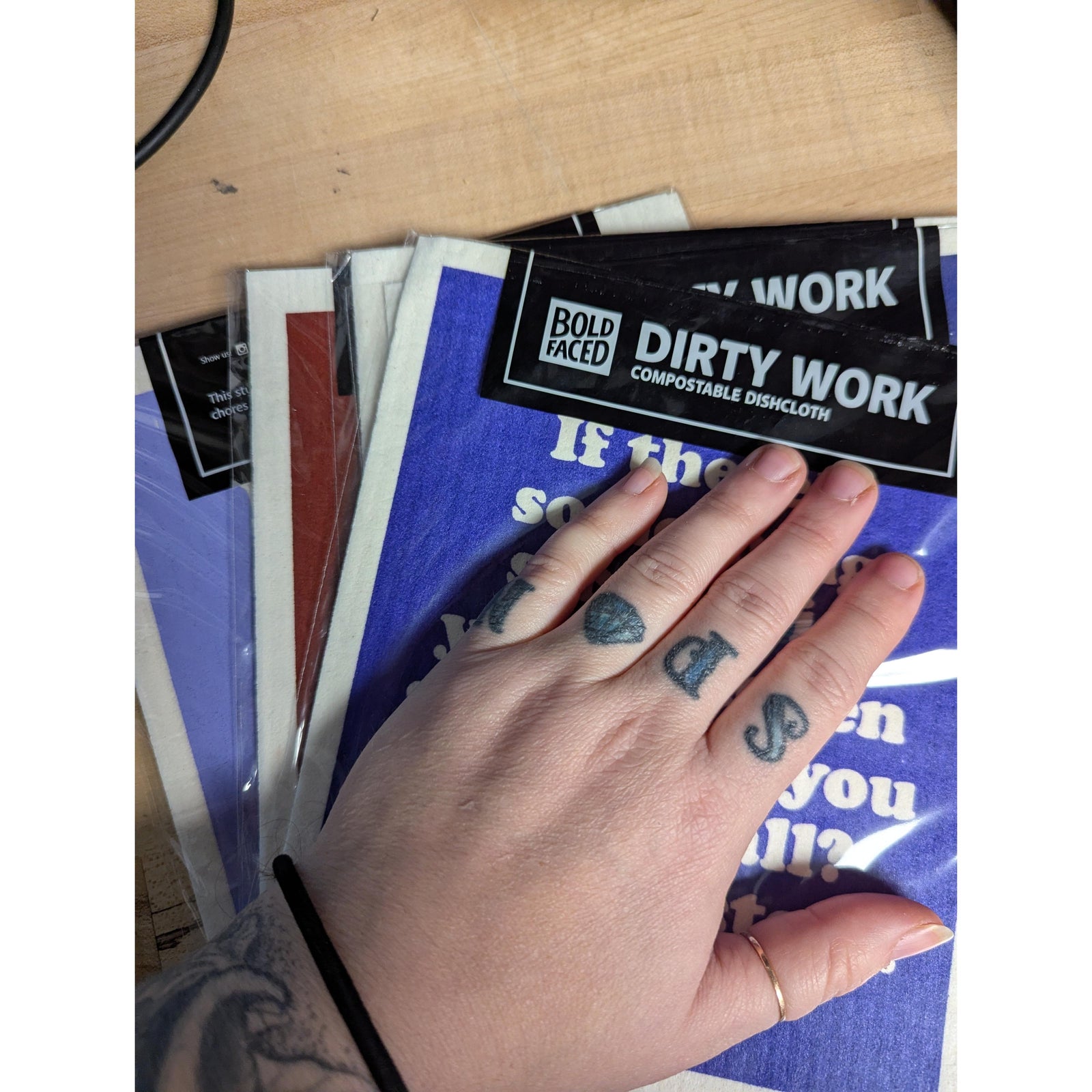 Boldfaced Swedish Dishcloth - Random Set of 6-Warehouse Find-Modern Rascals