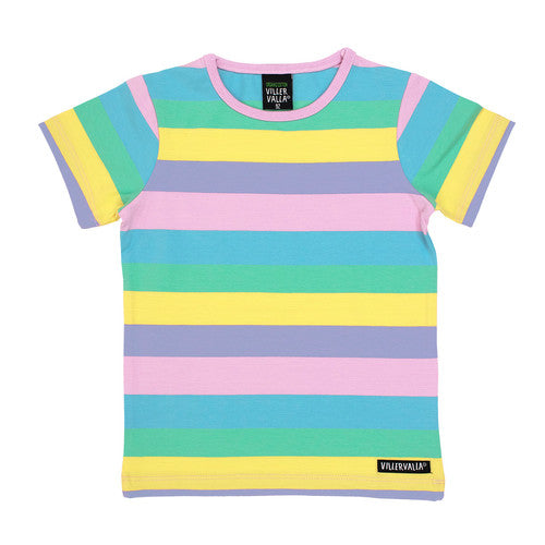 Botanic Multi Stripe Short Sleeve Shirt - 1 Left Size 3-4 years-Villervalla-Modern Rascals