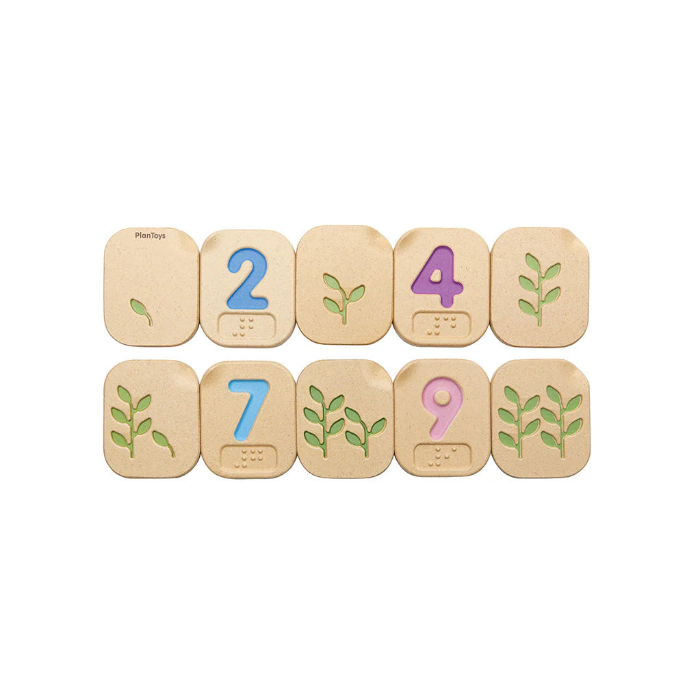 Braille Numbers 1-10-PlanToys-Modern Rascals