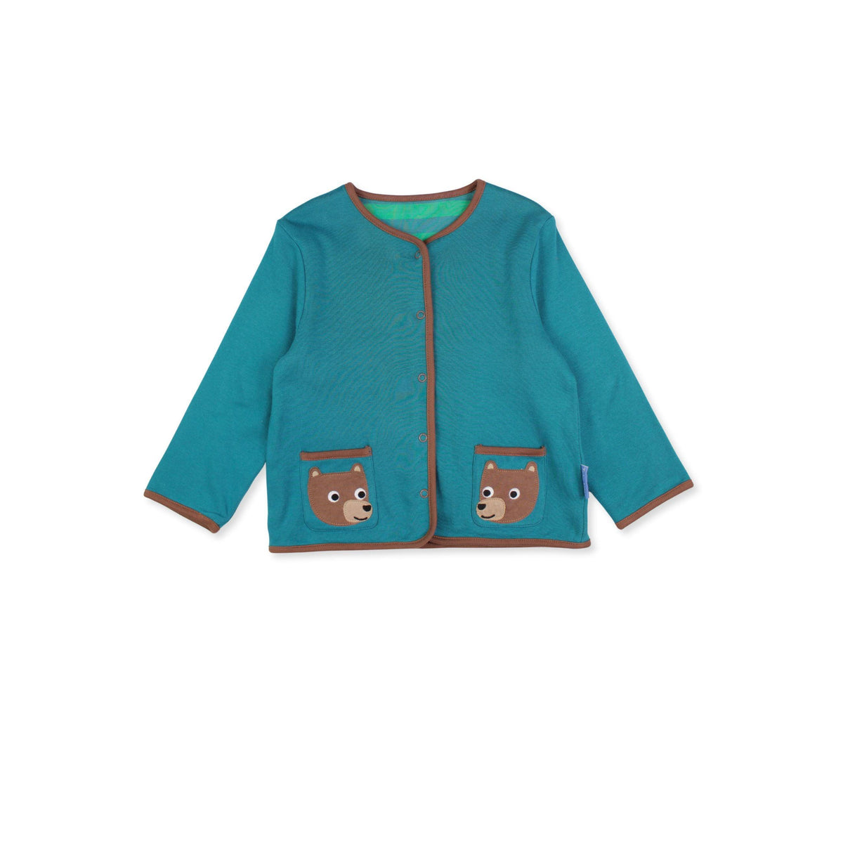 Brown Bear Applique Reversible Jacket-Toby Tiger-Modern Rascals