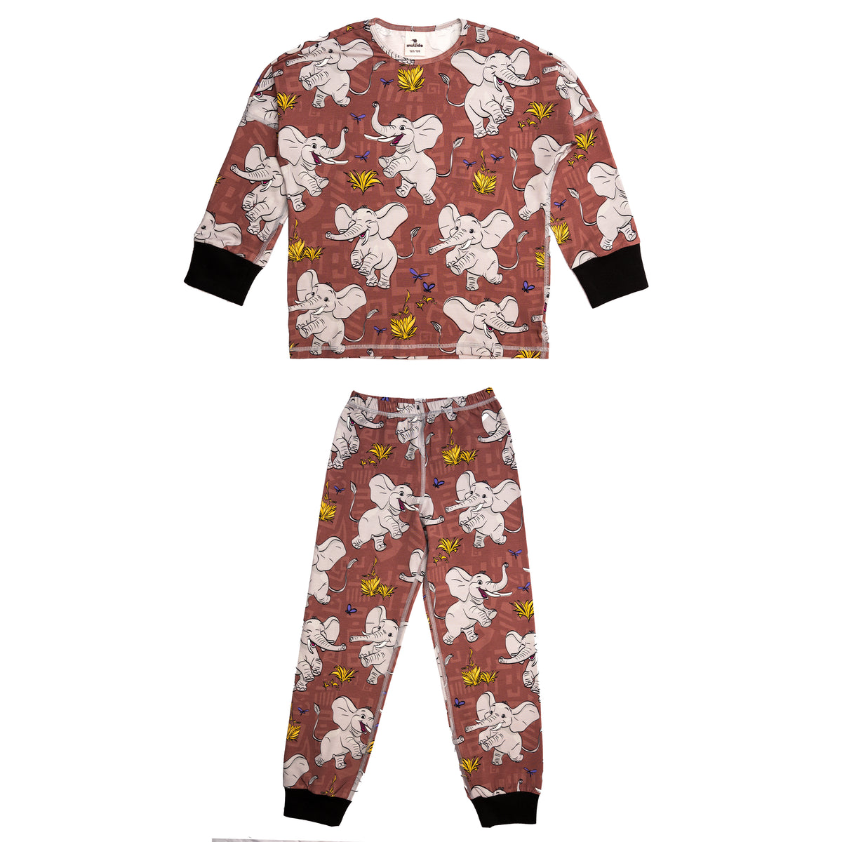 Brown Elephants Pyjamas - 1 Left Size 4-6 years-Mullido-Modern Rascals
