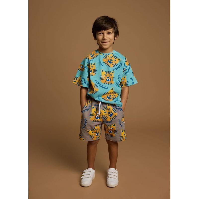 Brown Tigers Pocket Shorts - 1 Left Size 4-6 years-KuKuKid-Modern Rascals