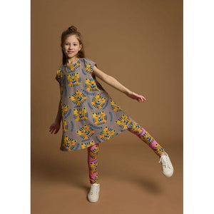 Brown Tigers Short Sleeve Casual Dress - 2 Left Size 6-8 & 10-12 years-KuKuKid-Modern Rascals