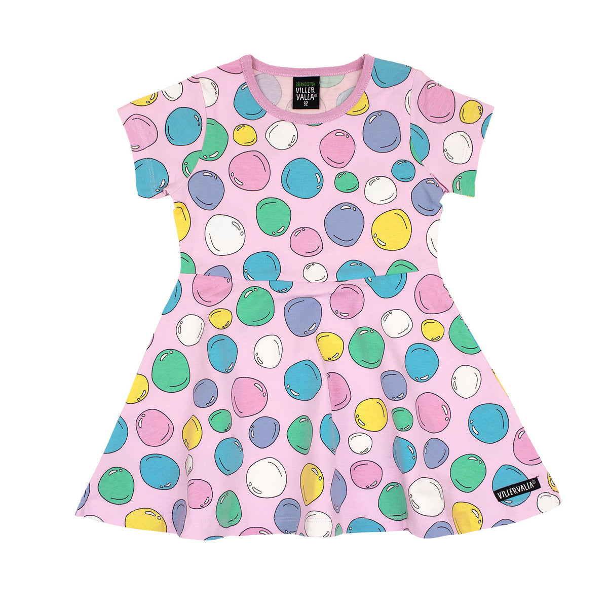 Bubble Half Circle Short Sleeve Twirl Dress - Light Bloom - 1 Left Size 10-11 years-Villervalla-Modern Rascals