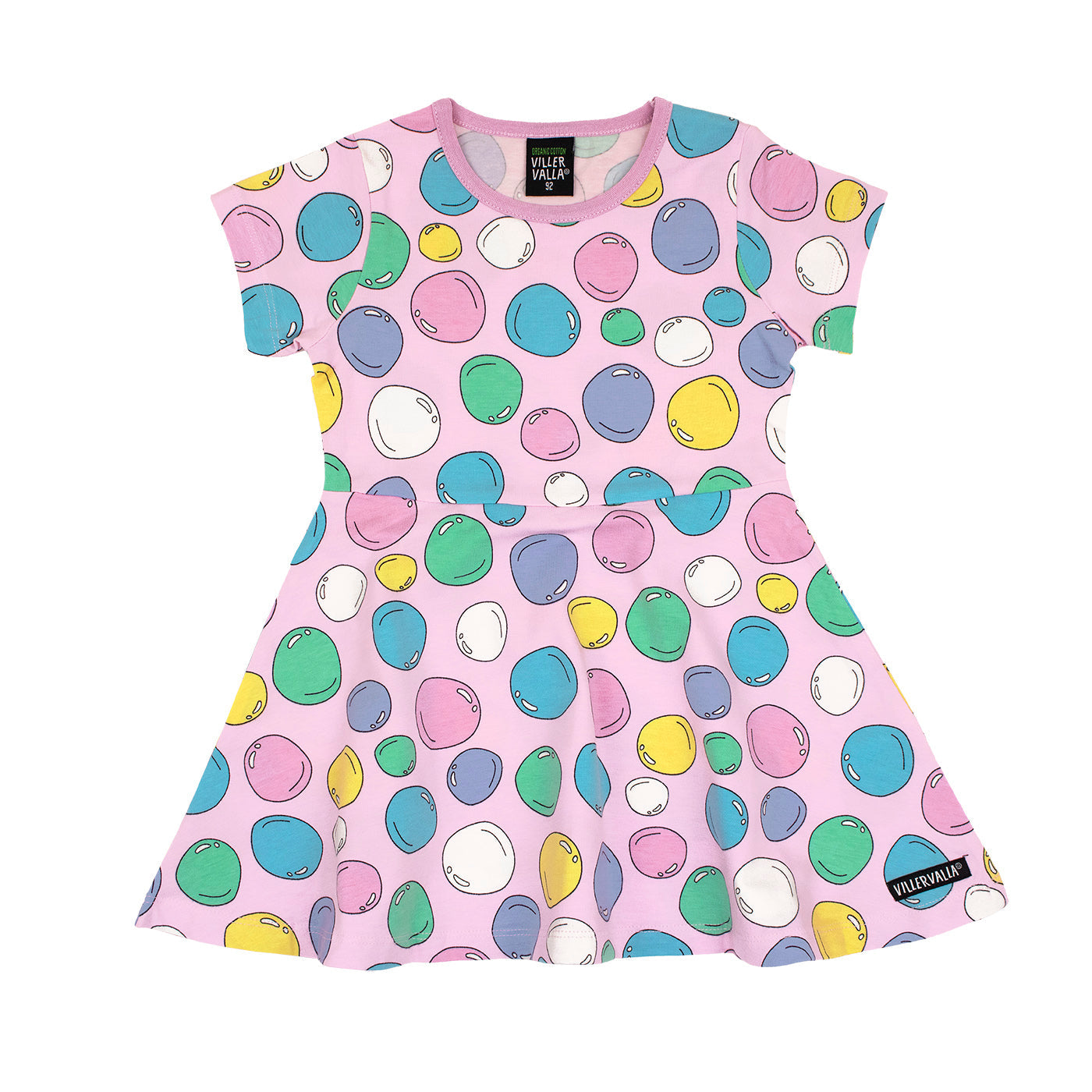 Bubble Half Circle Short Sleeve Twirl Dress - Light Bloom - 1 Left Size 10-11 years-Villervalla-Modern Rascals