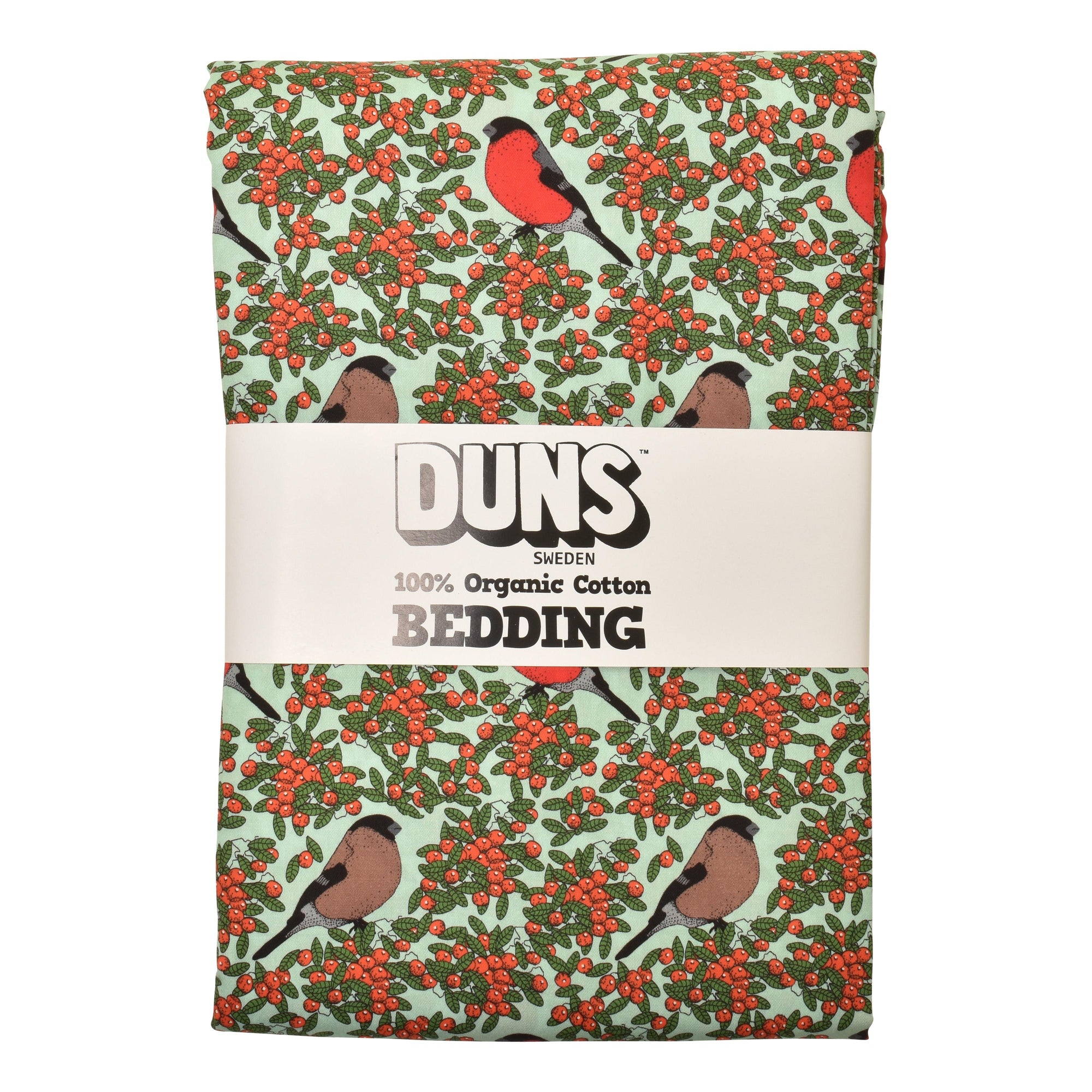 Bullfinch Bedding in Honeydew Blue - Duvet Cover & Pillow Case-Duns Sweden-Modern Rascals