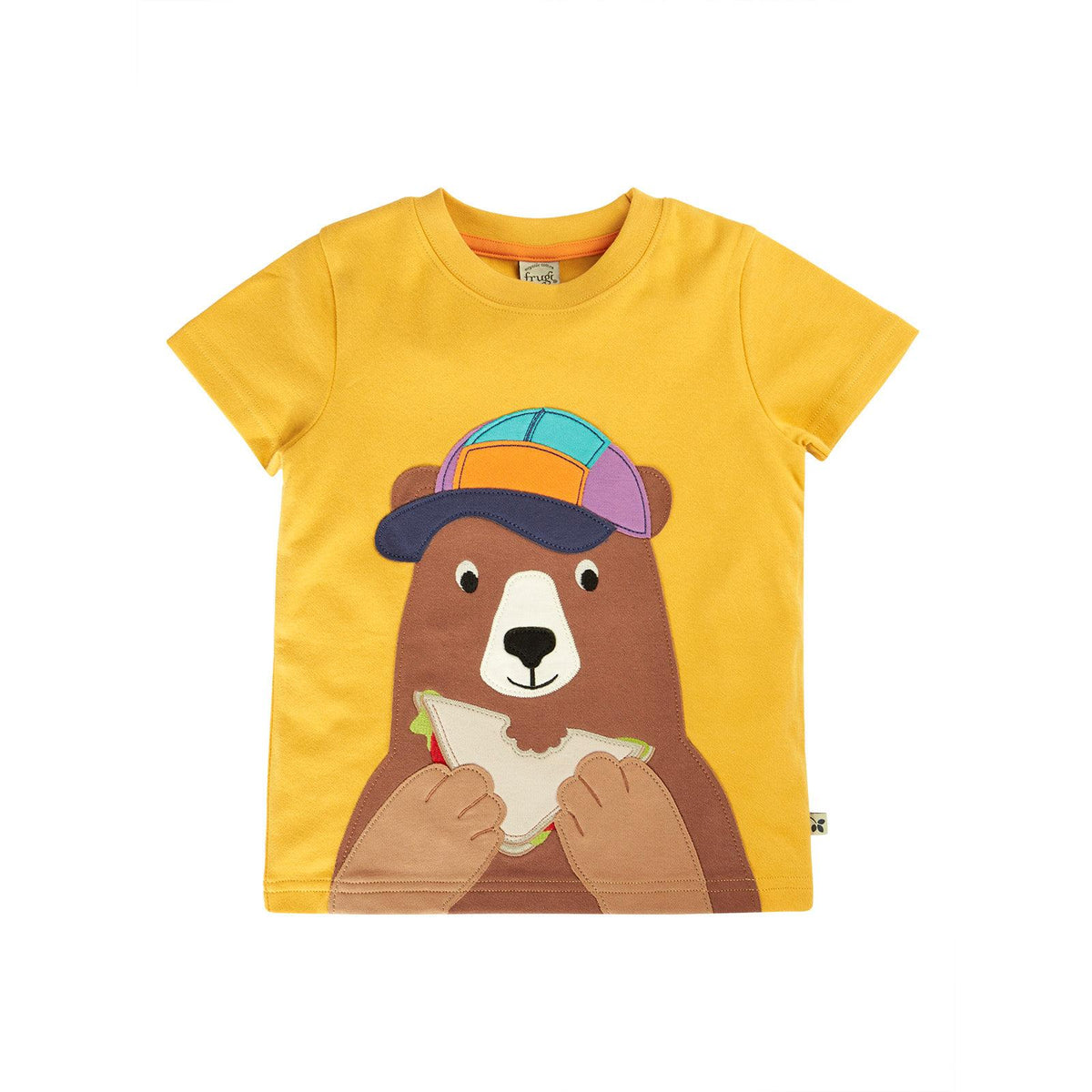 Bumblebee/Bear Carsen Circular T-Shirt - 1 Left Size 8-9 years-Frugi-Modern Rascals