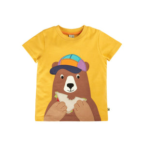 Bumblebee/Bear Carsen Circular T-Shirt - 1 Left Size 8-9 years-Frugi-Modern Rascals