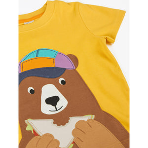 Bumblebee/Bear Carsen Circular T-Shirt - 2 Left Size 5-6 & 8-9 years-Frugi-Modern Rascals