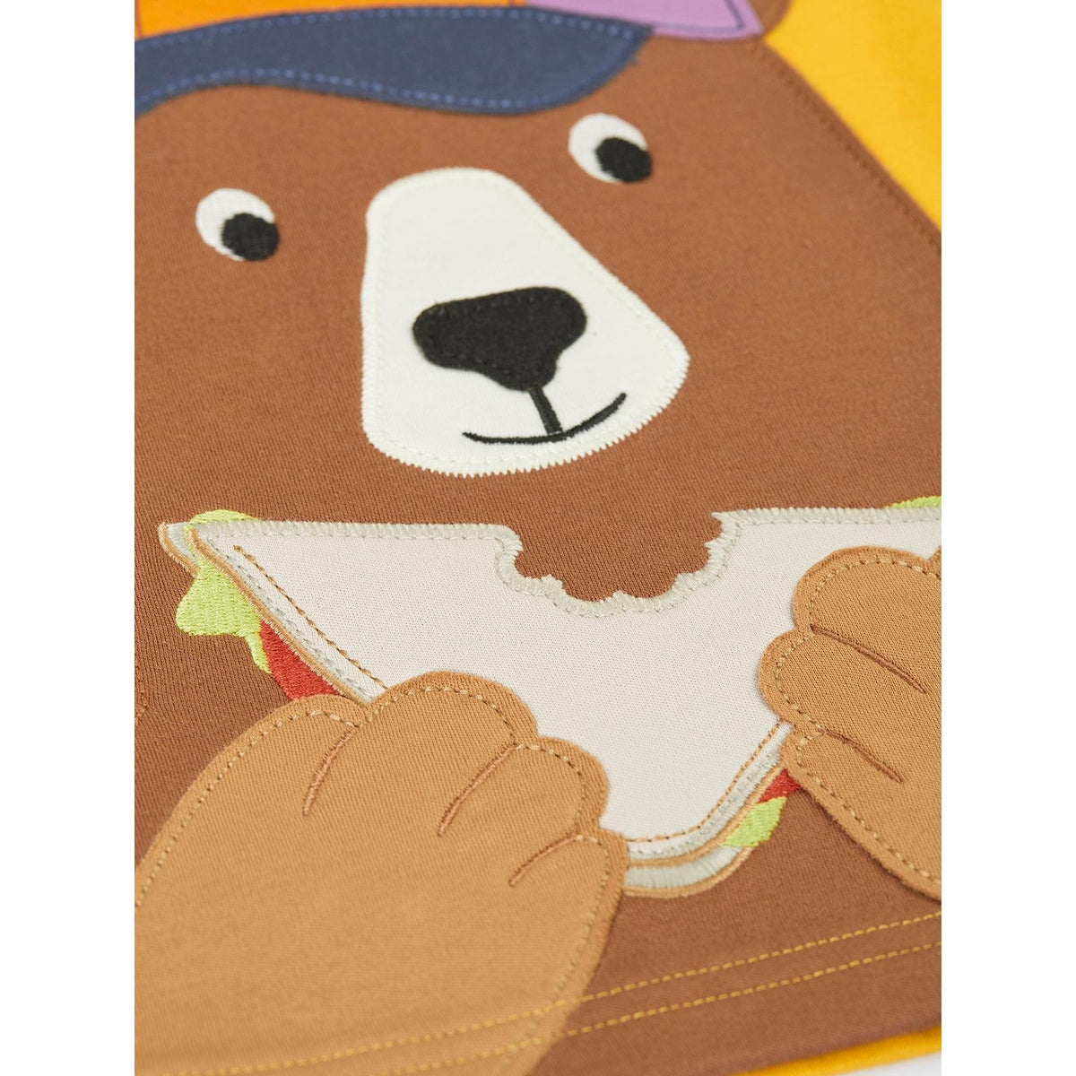 Bumblebee/Bear Carsen Circular T-Shirt - 2 Left Size 5-6 & 8-9 years-Frugi-Modern Rascals