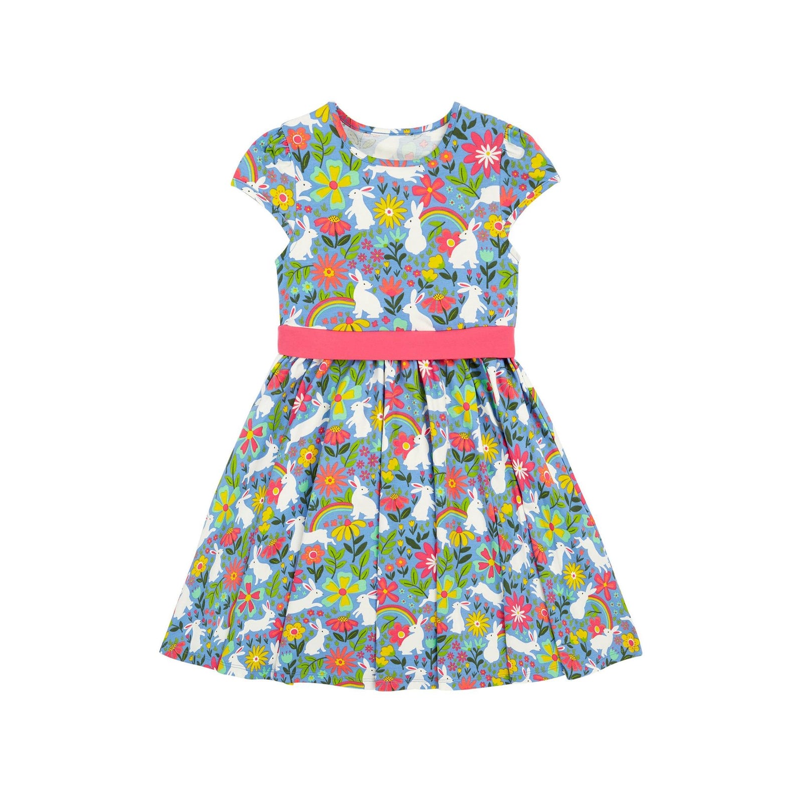 Bunny Bounce Issey Party Skater Dress-Frugi-Modern Rascals