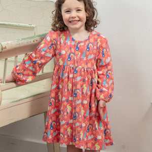 Bunny Hop Long Sleeve Dress - 2 Left Size 2-3 & 6-7 years-Piccalilly-Modern Rascals