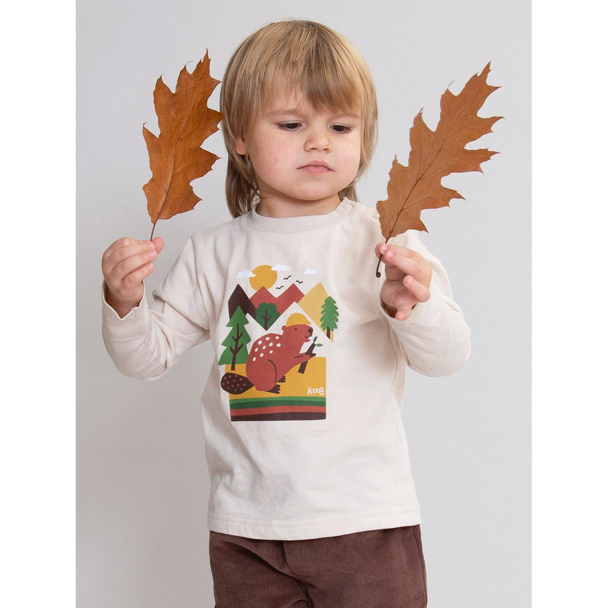 Busy Beaver Long Sleeve Shirt-Kite-Modern Rascals