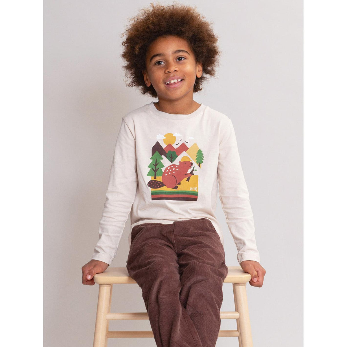 Busy Beaver Long Sleeve Shirt-Kite-Modern Rascals