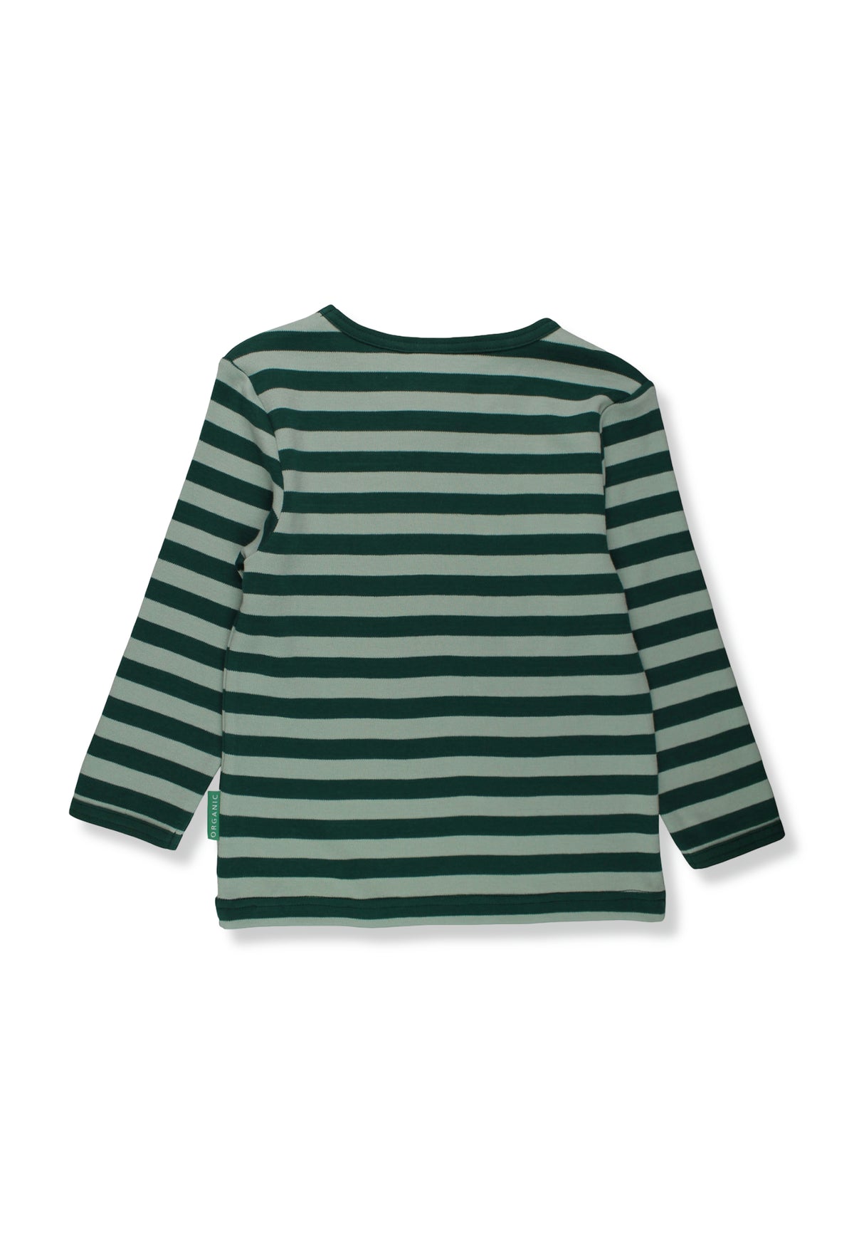 Organic Striped Fox Applique Long Sleeve Shirt