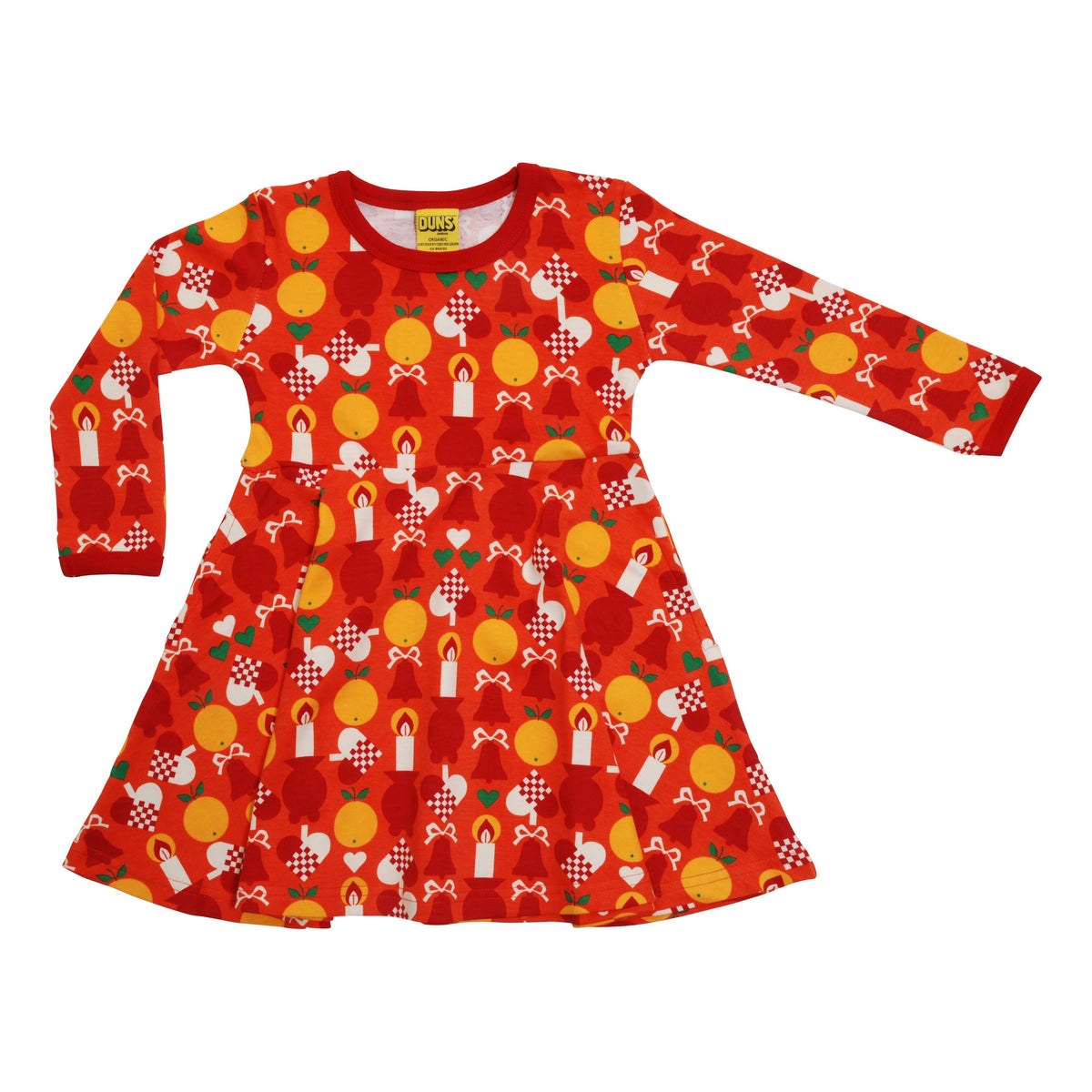 Candles Long Sleeve Skater Dress-Duns Sweden-Modern Rascals