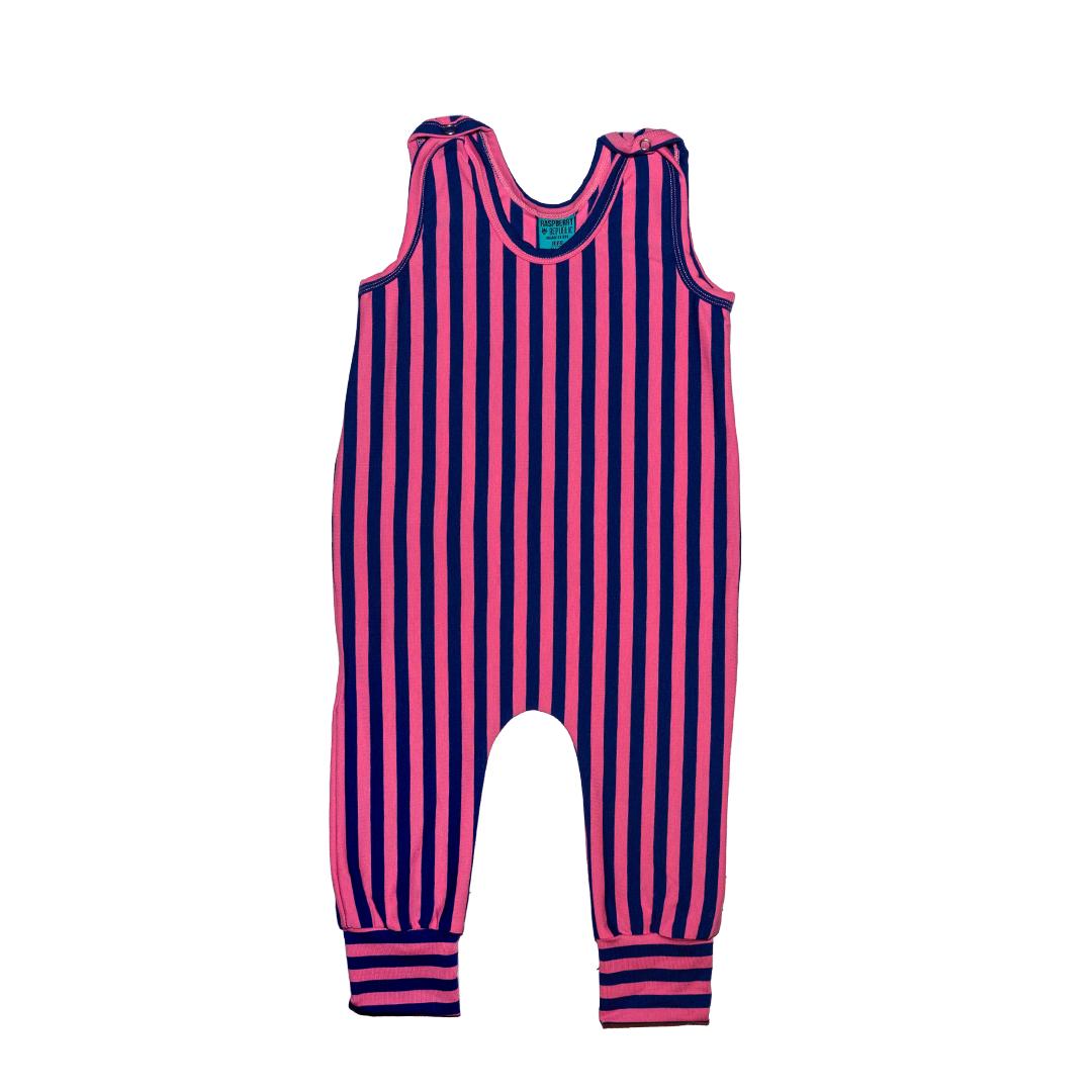 Candy Clash Dungarees - 1 Left Size 2-3 years-Raspberry Republic-Modern Rascals