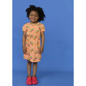 CARLIJNQ Star Short Sleeve Dress - Size 4-6 (116cm)-Warehouse Find-Modern Rascals