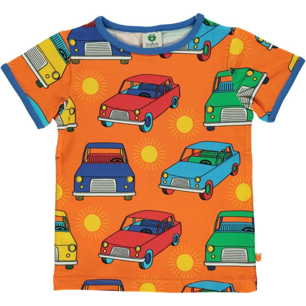 Cars Short Sleeve T-Shirt - Orange - 1 Left Size 11-12 years-Smafolk-Modern Rascals