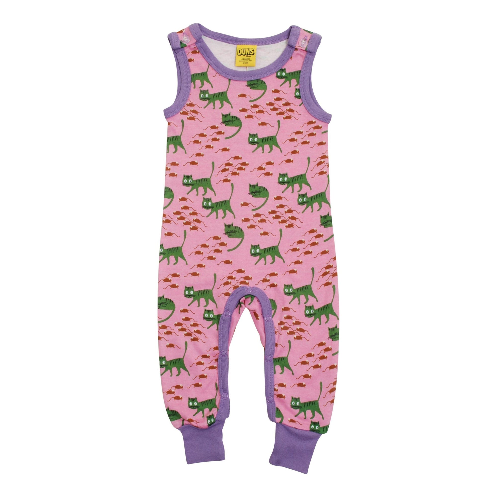 Cat - Pink Dungarees - 2 Left Size 4-6 & 9-12 months-Duns Sweden-Modern Rascals