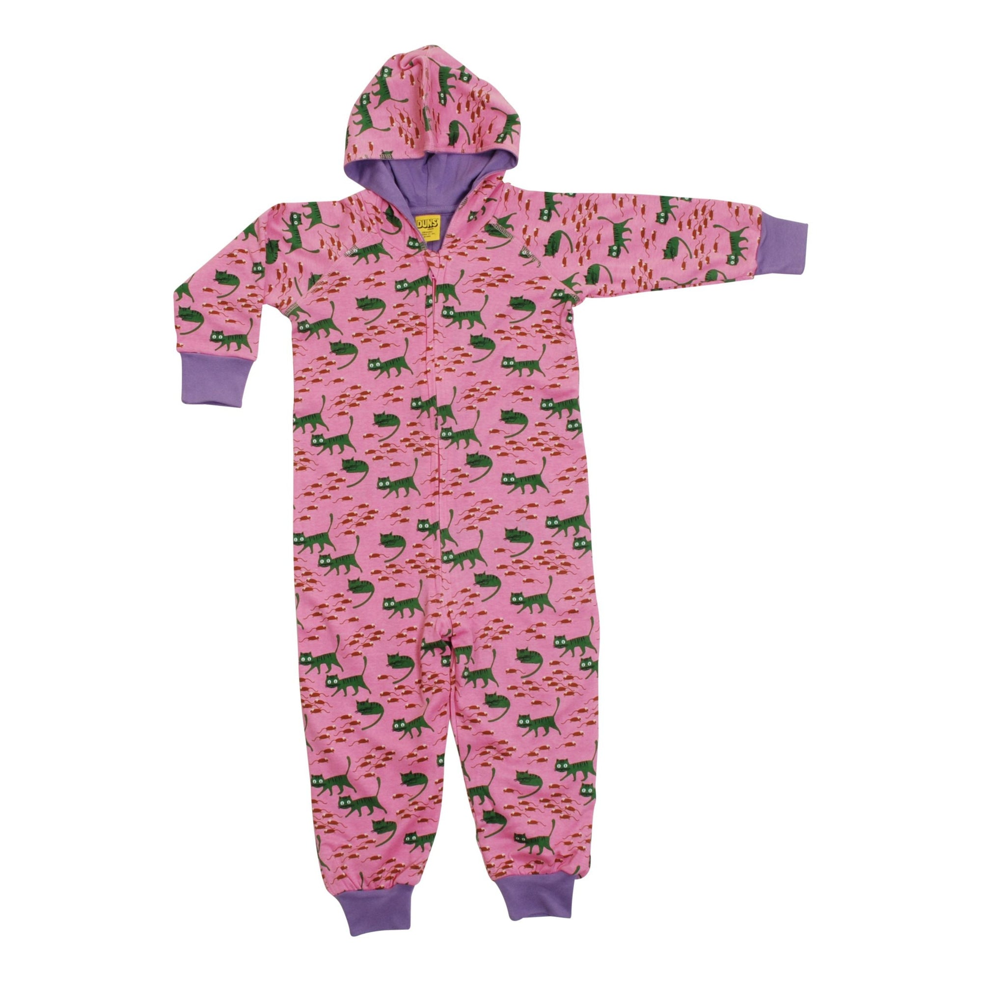 Cat - Pink Hooded Lined Suit-Duns Sweden-Modern Rascals