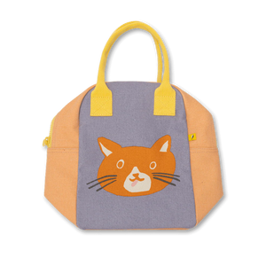 Cat Zippered Lunch Bag-Fluf-Modern Rascals
