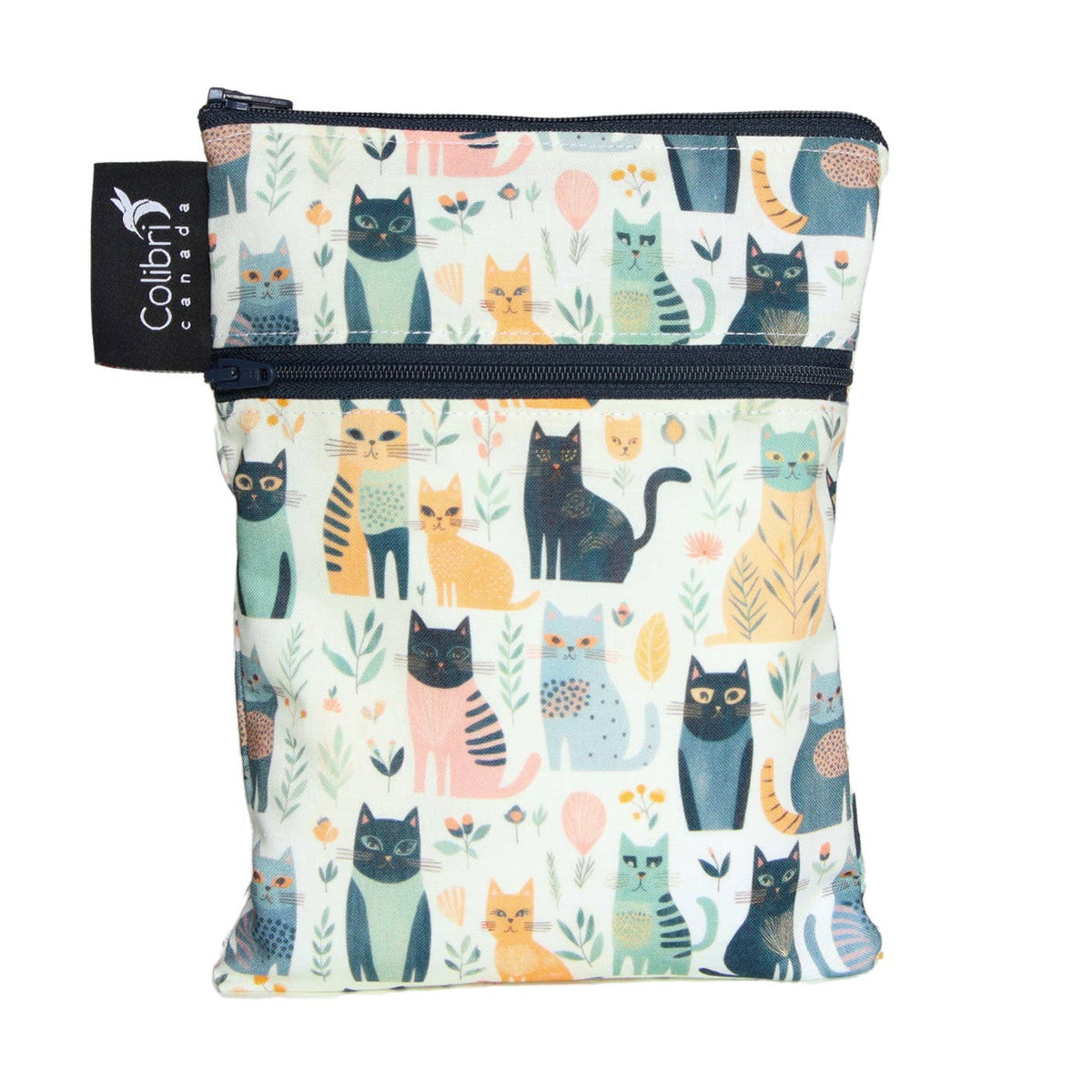 Cats Mini Double Duty Wet Bag-Colibri-Modern Rascals