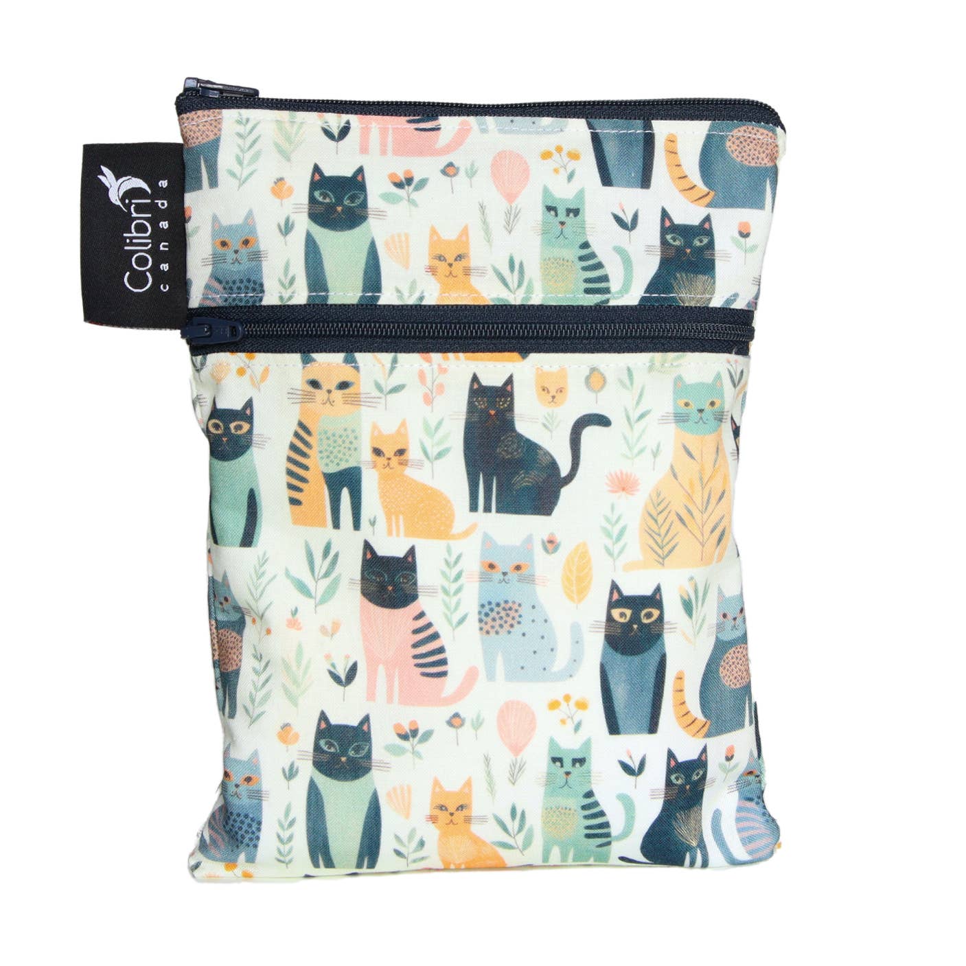 Cats Mini Double Duty Wet Bag-Colibri-Modern Rascals