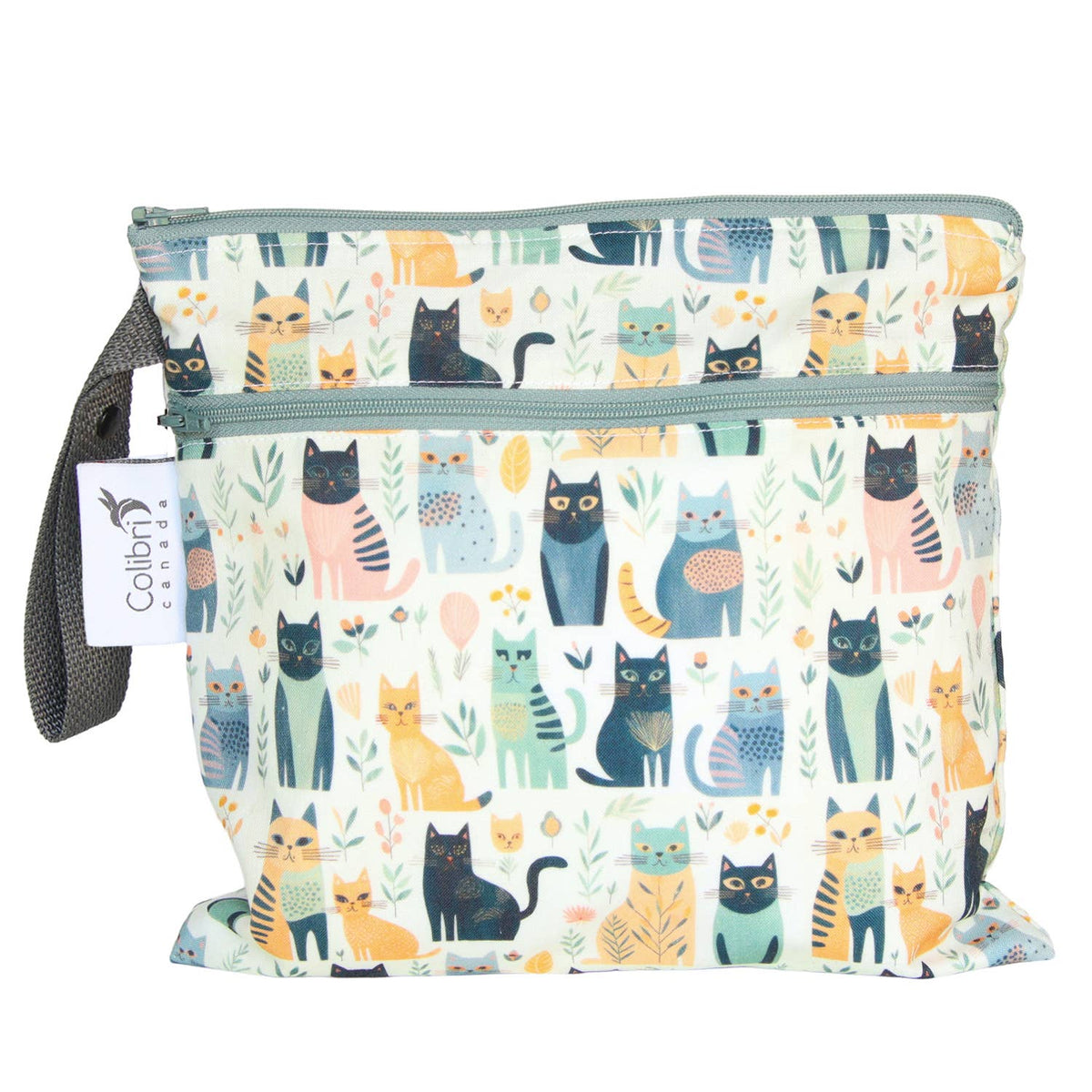 Cats Small Double Duty Wet Bag-Colibri-Modern Rascals