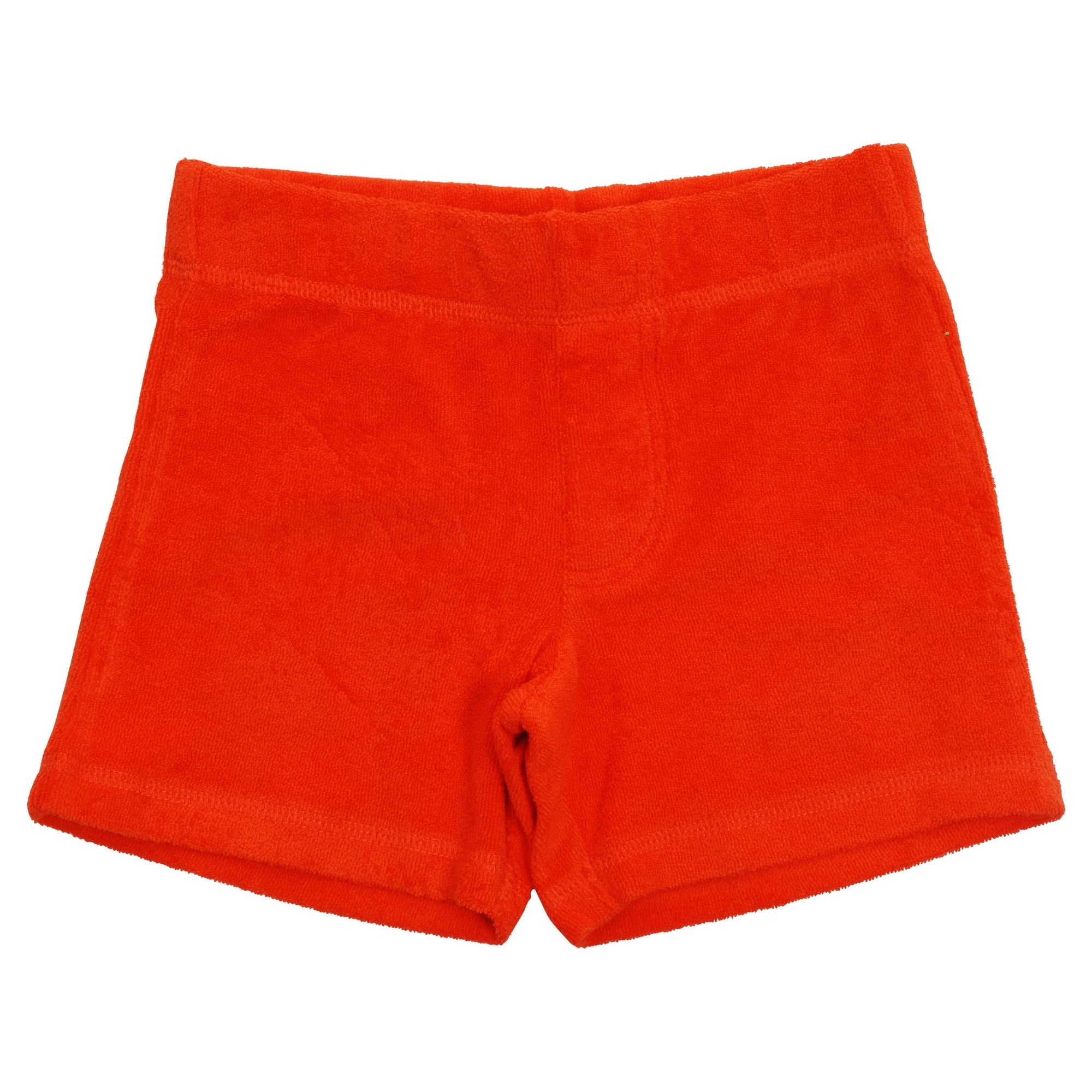 Cherry Tomato Terry Shorts (Orange-Red) - 1 Left Size 12-14 years-Duns Sweden-Modern Rascals