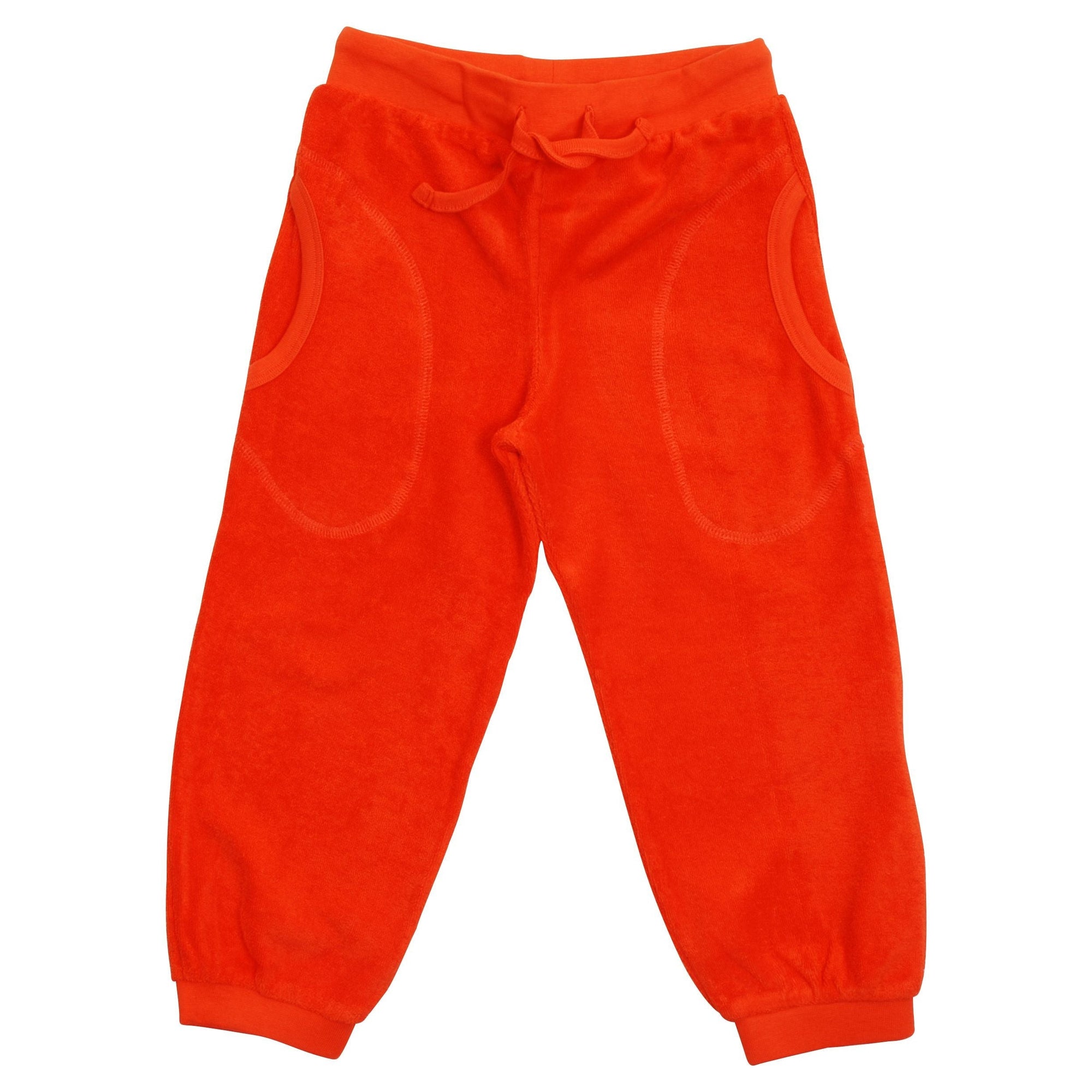Cherry Tomato Terry Trousers (Orange-Red)-Duns Sweden-Modern Rascals