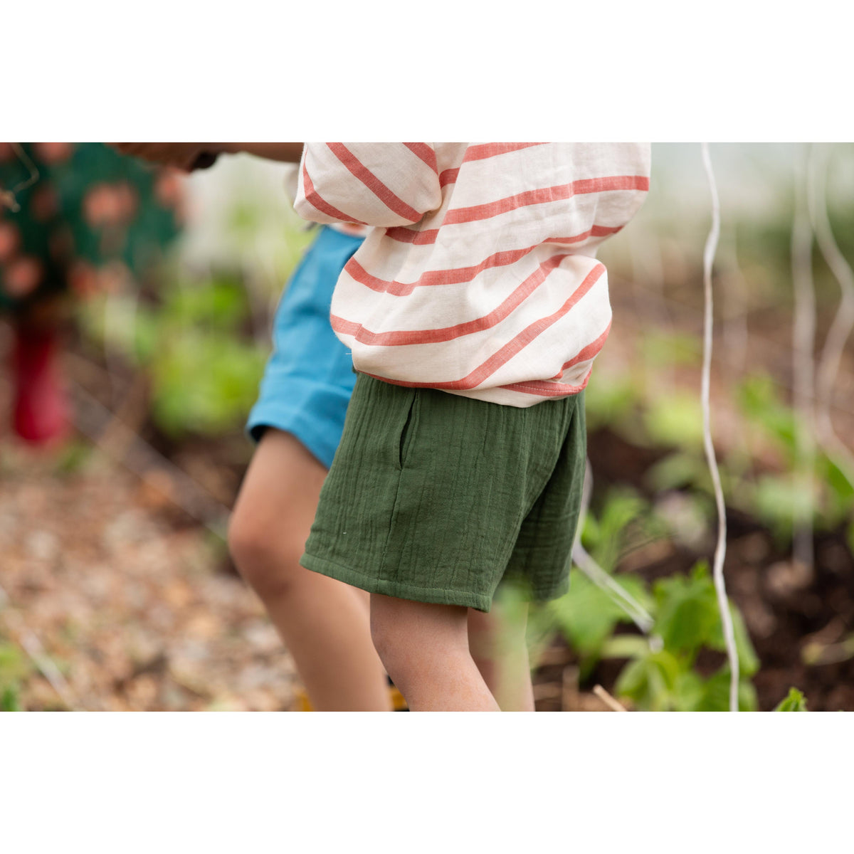 Chive Green By The Sea Shorts-Little Green Radicals-Modern Rascals