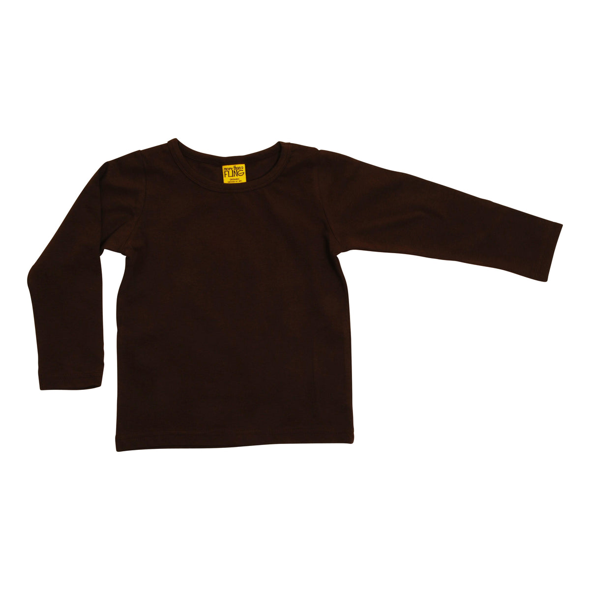 Chocolate Brown Long Sleeve Shirt - 1 Left Size 12-14 years-More Than A Fling-Modern Rascals