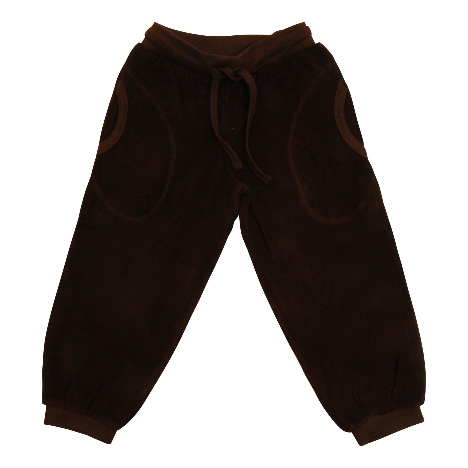 Chocolate Brown Terry Trousers - 1 Left Size 4-5 years-Duns Sweden-Modern Rascals