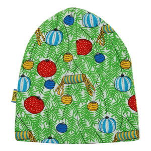 Christmas Baubles Double Layer Hat - 1 Left Size 4-6 years-Duns Sweden-Modern Rascals