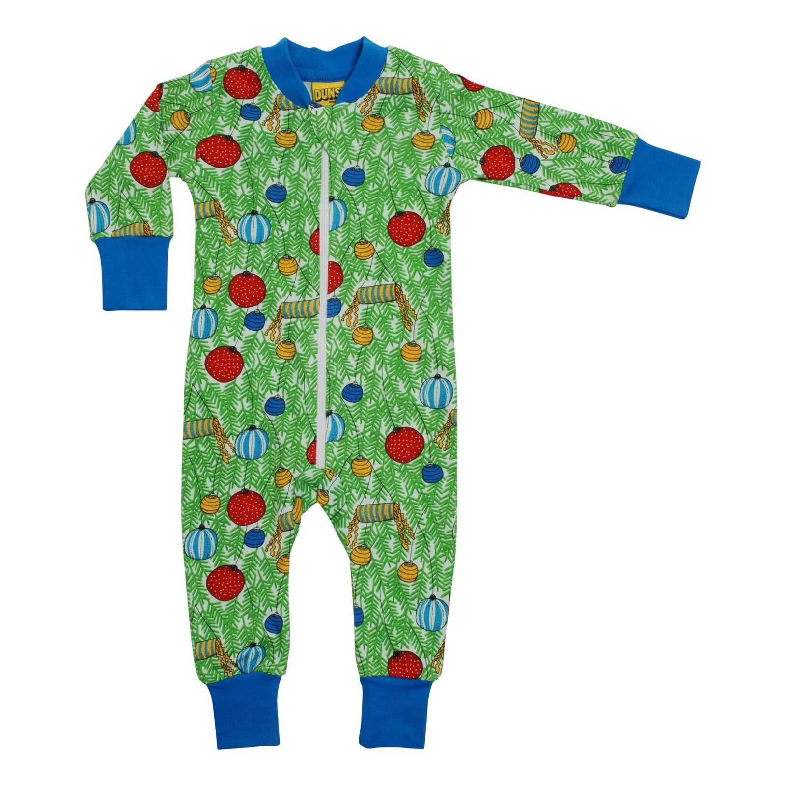 Christmas Baubles Zippersuit - 1 Left Size 2-4 months-Duns Sweden-Modern Rascals