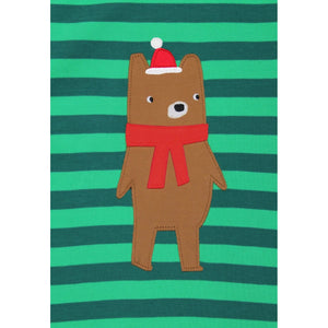 Christmas Bear Applique Long Sleeve Shirt-Toby Tiger-Modern Rascals